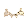 Brass Micro Pave Cubic Zirconia Charms KK-A156-19LG-2