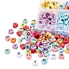 500Pcs 10 Colors Opaque Acrylic Enamel Beads MACR-YW0001-48-6