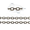 Brass Flat Oval Cable Chains CHC029Y-AB-6