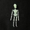 Halloween Luminous PVC Skeleton Pendants HJEW-B007-01-2