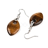 Natural Tiger Eye Dangle Earrings EJEW-F343-B05-3