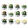 Cactus Paraffin Smokeless Candles DIY-G024-D-1