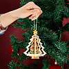 9Pcs 3 Styles Wooden Christmas Mixed Shapes Ornaments DIY-SZ0003-41-6