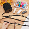 Polyester Braid Trims with Elastic Button Loops OCOR-WH0071-039A-3