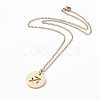 304 Stainless Steel Pendant Necklaces NJEW-E147-02G-2