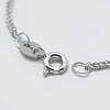 Rhodium Plated 925 Sterling Silver Chain Necklaces STER-F039-60cm-16P-2
