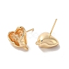 Golden Brass Stud Earring Findings KK-P253-01A-G-2