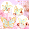 Coated Paper 3D Butterfly Display Decorations AJEW-WH0041-97-3