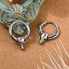 Cattle Head 316 Surgical Stainless Steel Hoop Earrings EJEW-G416-25AS-2