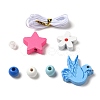 Children's Day Theme Maple Wood Jewelry Set DIY Making Kits WOOD-C006-01A-2