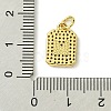 Rack Plating Brass Micro Pave Clear Cubic Zirconia Charms KK-G501-01M-G-3