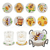 DIY Bees Theme Diamond Painting Acrylic Cup Mat Kits DIY-TAC0012-72-2