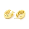Brass Oval Thick Hoop Earrings for Women EJEW-E273-04LG-2