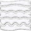 Transparent Acrylic Sewing Measuring Tool Set PW-WG6E2DE-01-1