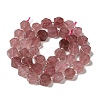 Natural Strawberry Quartz Beads Strands G-P534-A03-02-3