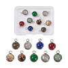 Fashewelry 9Pcs 9 Styles Natural Mixed Stone Charms G-FW0001-28-11