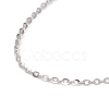 Rhodium Plated 925 Sterling Silver Beadable Necklaces STER-I021-01P-2