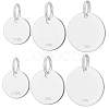 Beebeecraft 6Pcs 3 Size 925 Sterling Silver Pendants STER-BBC0005-38S-1