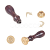 DIY Letter Scrapbook Brass Wax Seal Stamps and Wood Handle AJEW-P068-B03-5