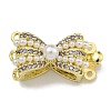 Brass Micro Pave Cubic Zirconia Box Clasps KK-U037-19G-01-1