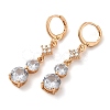 Rack Plating Golden Brass Dangle Leverback Earrings EJEW-B037-04G-1