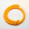 Imitation Amber Resin Drum Beads Strands for Buddhist Jewelry Making RESI-A009D-9mm-01-2