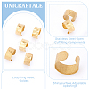 Unicraftale 10Pcs 5 Styles 304 Stainless Steel Open Cuff Ring Components STAS-UN0054-83G-5