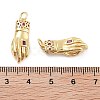 OK Gesture Rack Plating Brass Micro Pave Cubic Zirconia Pendants KK-G512-30G-3