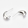 Brass Half Hoop Earrings KK-R117-035P-NF-2
