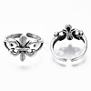 Zinc Alloy Cuff Finger Rings RJEW-N029-021-2