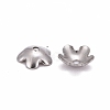 Tarnish Resistant 5-Petal Flower Smooth Surface 304 Stainless Steel Bead Caps STAS-R065-57-2