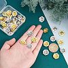 SUPERFINDINGS 40Pcs 2 Colors Multi-Petal Brass Bead Caps KK-FH0002-43-4