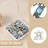 26Pcs 26 Styles Alloy Letter Pendants with Resin Imitation Synthetic Turquoise FIND-TA0003-70-12