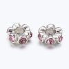 Alloy Rhinestone European Beads GPDL-C002-P-2