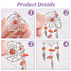 14Pcs 7 Colors Woven Net/Web with Wing Tibetan Style Alloy Keychain KEYC-AB00030-3