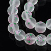 Handmade Frosted Lampwork Beads Strands LAMP-N021-39C-3