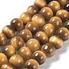 Natural Tiger Eye Round Bead Strands G-L411-07-4mm-2