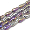 Electroplate Glass Beads Strands EGLA-Q099-C01-1