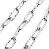 Tarnish Resistant Textured 304 Stainless Steel Paperclip Chains CHS-H026-18P-1