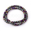 Electroplated Non-magnetic Synthetic Hematite Beads Strands G-P408-D-2