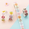 6 Rolls 3 Style Floral & Word Handmade with Love Stickers DIY-LS0003-31-5