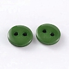 2-Hole Flat Round Resin Sewing Buttons for Costume Design BUTT-E119-20L-14-2