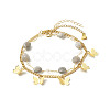 Natural Labradorite Beads Anklets Set for Girl Women AJEW-AN00450-02-1