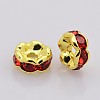 Brass Rhinestone Spacer Beads RB-A014-L6mm-21G-NF-2
