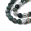Natural Moss Agate Beads Strands G-T106-017-3