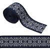 Gorgecraft Ethnic style Embroidery Polyester Ribbons OCOR-GF0002-24A-1