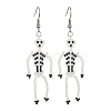 MIYUKI Delica Beaded Skeleton Dangle Earrings EJEW-MZ00092-1