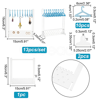 PandaHall Elite 1 Set Acrylic Earring Display Stands EDIS-PH0001-57-1