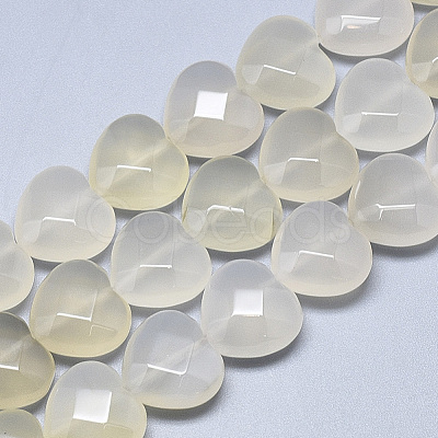 Natural White Agate Beads Strands X-G-S357-E02-10-1