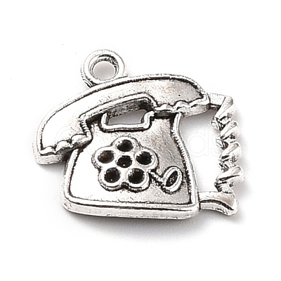 Tibetan Style Alloy Telephone Charms X-FIND-Z003-01AS-1